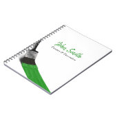 Malerei Maler Service Unternehmen Grün brennen Notizblock (Linke Seite)