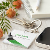 Malerei Maler Service Unternehmen Grün brennen Schlüsselanhänger (Vorderseite rechts)