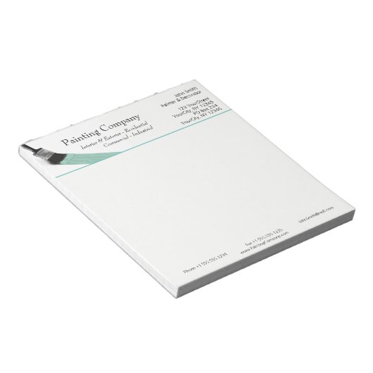 Malerei Maler Service Unternehmen Pinsel Pastell M Notizblock (angewinkelt)