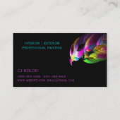 Malerei, Malerei, Kunst, Bauwesen, Farben Visitenkarte (Rückseite)