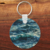 Malerei Meer Surges Personalisierter Schlüsselanhä Schlüsselanhänger (Rückseite)