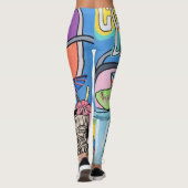 Malerei "Mid Century Mod Tropical Tiki Lounge" auf Leggings (Rückseite)