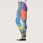 Malerei "Mid Century Mod Tropical Tiki Lounge" auf Leggings (Links)