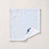 Malerei mit blauem Streifen aus blauem Krabbengewe Badhandtuch Set (Waschlappen)
