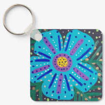 Malerei mit blauer Blume