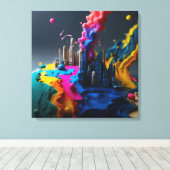 Malerei mit der Meldung, Wasser retten Leinwanddruck (Insitu (Holzboden))