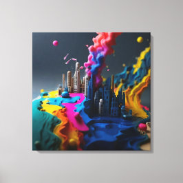 Malerei mit der Meldung, Wasser retten Leinwanddruck