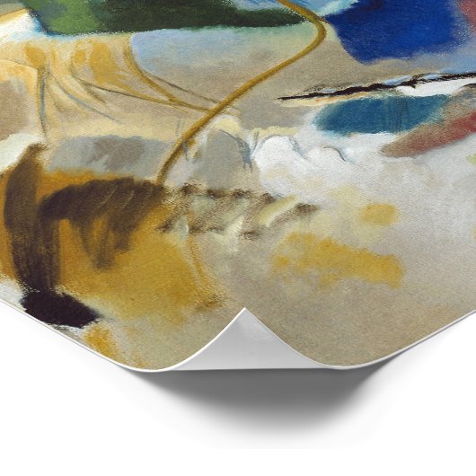 Malerei mit grüner Mitte | Kandinsky Poster (Ecke)