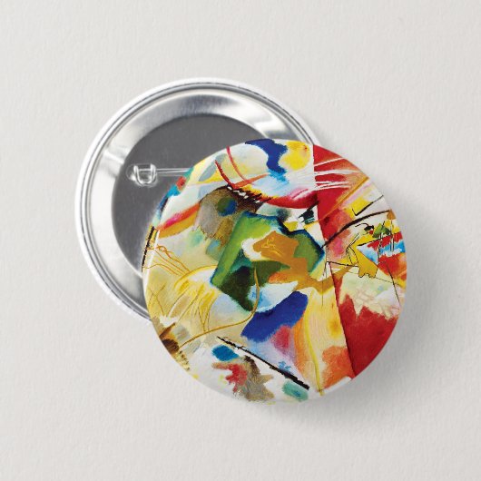 Malerei mit grüner Mitte von Wassily Kandinsky Button (Vorne & Hinten)
