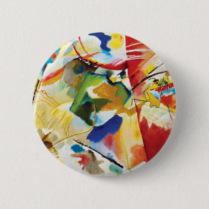 Malerei mit grüner Mitte von Wassily Kandinsky Button