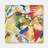 Malerei mit grüner Mitte von Wassily Kandinsky Magnet (Vorne)