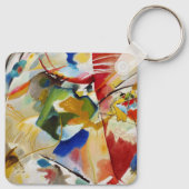 Malerei mit grüner Mitte von Wassily Kandinsky Schlüsselanhänger (Rückseite)