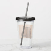 Malerei mit Labrador Retriever (Schokolade) - Hund Acryltrinkbecher (Rückseite)