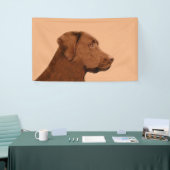 Malerei mit Labrador Retriever (Schokolade) - Hund Banner (Messeveranstaltung)