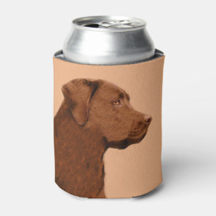 Malerei mit Labrador Retriever (Schokolade) - Hund Dosenkühler