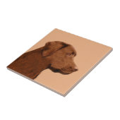 Malerei mit Labrador Retriever (Schokolade) - Hund Fliese (Seite)