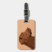 Malerei mit Labrador Retriever (Schokolade) - Hund Gepäckanhänger (Vorderseite vertikal)