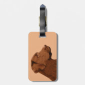 Malerei mit Labrador Retriever (Schokolade) - Hund Gepäckanhänger (Rückseite vertikal)