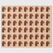 Malerei mit Labrador Retriever (Schokolade) - Hund Geschenkpapier (Flach)