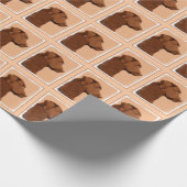 Malerei mit Labrador Retriever (Schokolade) - Hund Geschenkpapier (Ecke)