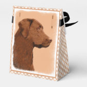 Malerei mit Labrador Retriever (Schokolade) - Hund Geschenkschachtel (Rückseite)