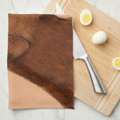 Malerei mit Labrador Retriever (Schokolade) - Hund Geschirrtuch (Viertel Falte)