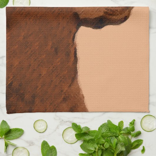 Malerei mit Labrador Retriever (Schokolade) - Hund Geschirrtuch (Gefaltet)