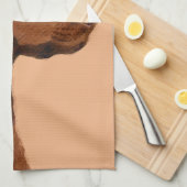 Malerei mit Labrador Retriever (Schokolade) - Hund Geschirrtuch (Viertel Falte)