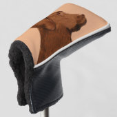 Malerei mit Labrador Retriever (Schokolade) - Hund Golf Headcover (3/4 Vorderseite)