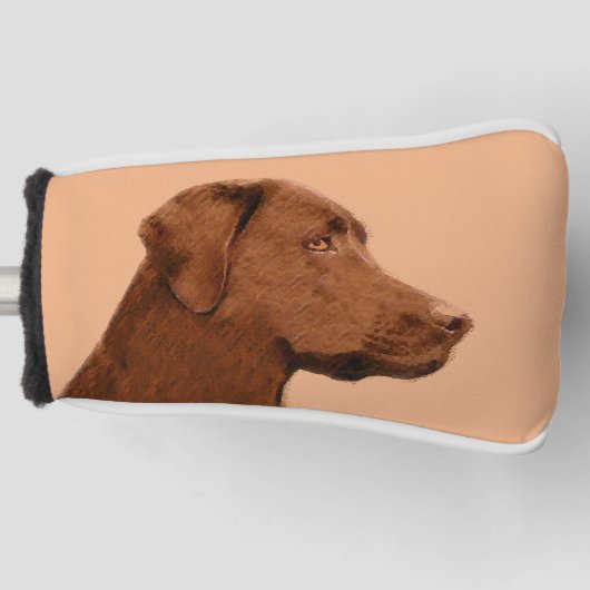 Malerei mit Labrador Retriever (Schokolade) - Hund Golf Headcover (Vorderseite)