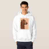Malerei mit Labrador Retriever (Schokolade) - Hund Hoodie (Vorne ganz)