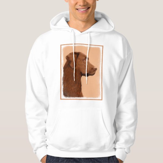 Malerei mit Labrador Retriever (Schokolade) - Hund Hoodie (Vorderseite)