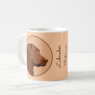 Malerei mit Labrador Retriever (Schokolade) - Hund Kaffeetasse