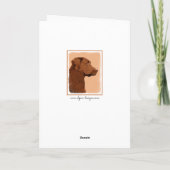 Malerei mit Labrador Retriever (Schokolade) - Hund Karte (Rückseite)