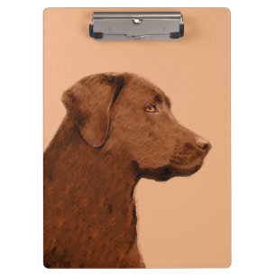 Malerei mit Labrador Retriever (Schokolade) - Hund Klemmbrett