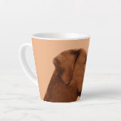 Malerei mit Labrador Retriever (Schokolade) - Hund Milchtasse (Linke Ecke)