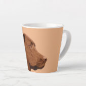 Malerei mit Labrador Retriever (Schokolade) - Hund Milchtasse (Rechte Ecke)