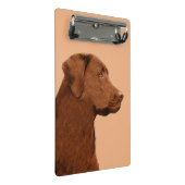 Malerei mit Labrador Retriever (Schokolade) - Hund Mini Klemmbrett (Schrägansicht)
