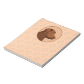 Malerei mit Labrador Retriever (Schokolade) - Hund Notizblock (Rotiert)