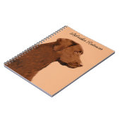 Malerei mit Labrador Retriever (Schokolade) - Hund Notizblock (Linke Seite)