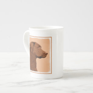 Malerei mit Labrador Retriever (Schokolade) - Hund Porzellantasse