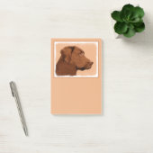Malerei mit Labrador Retriever (Schokolade) - Hund Post-it Klebezettel (Büro)