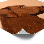 Malerei mit Labrador Retriever (Schokolade) - Hund Poster (Ecke)