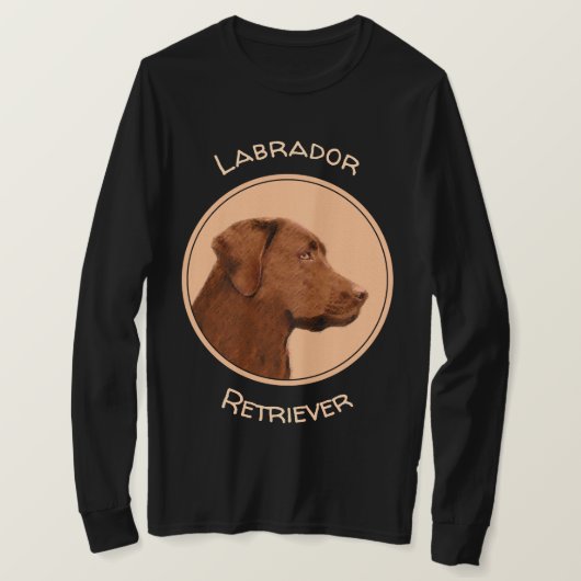Malerei mit Labrador Retriever (Schokolade) - Hund T-Shirt (Design vorne)