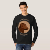 Malerei mit Labrador Retriever (Schokolade) - Hund T-Shirt (Vorne ganz)