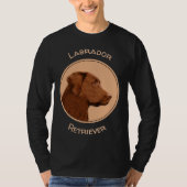 Malerei mit Labrador Retriever (Schokolade) - Hund T-Shirt (Vorderseite)