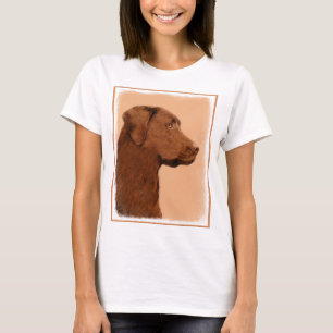 Malerei mit Labrador Retriever (Schokolade) - Hund T-Shirt