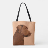 Malerei mit Labrador Retriever (Schokolade) - Hund Tasche (Rückseite)