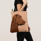 Malerei mit Labrador Retriever (Schokolade) - Hund Tasche (Von Nahem)