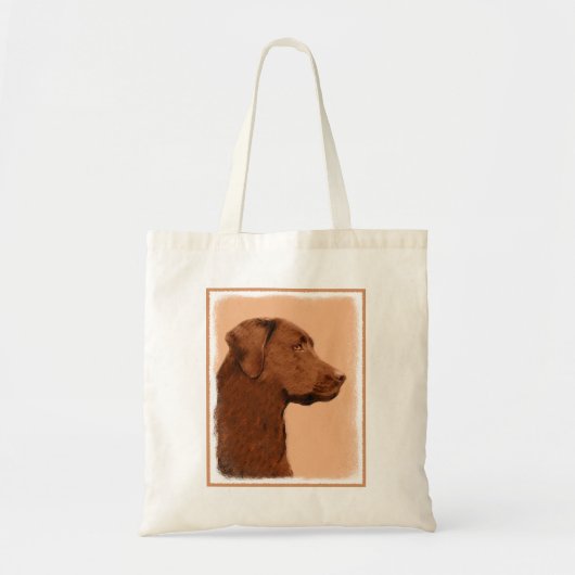 Malerei mit Labrador Retriever (Schokolade) - Hund Tragetasche (Vorne)